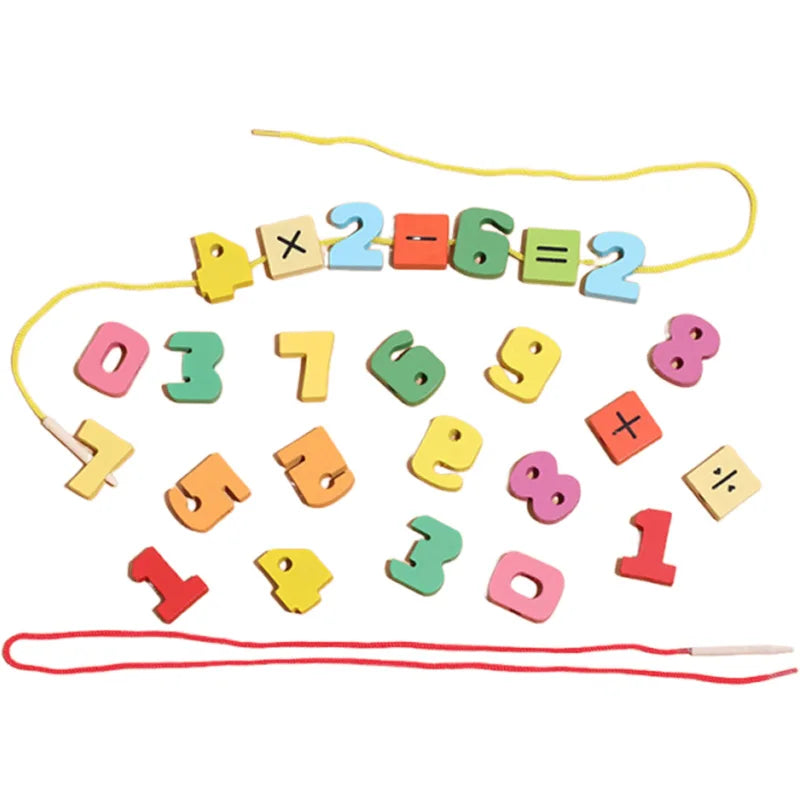 Wooden Montessori Educational DIY Stringing & Threading Toy Set