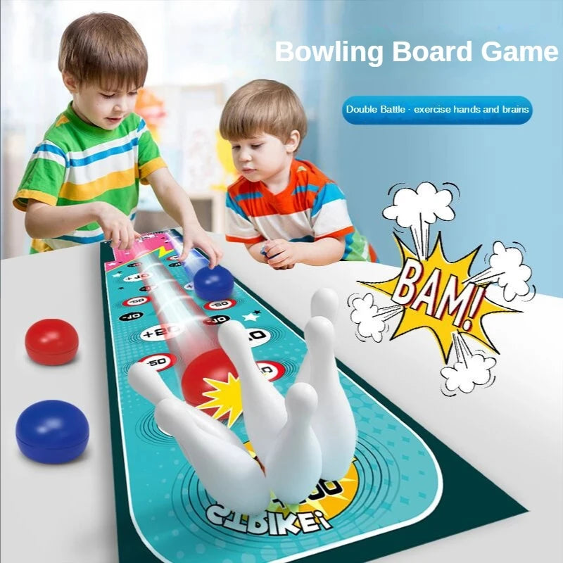 Interactive Bowling & Curling Mat Game – Fun Football-Inspired Family Toy