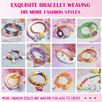 DIY Bracelet Making Kit for Girls - Children's Art And Craft Jewelry Rope Weaving Set Toy Suitable for Ages 6-12 Gift