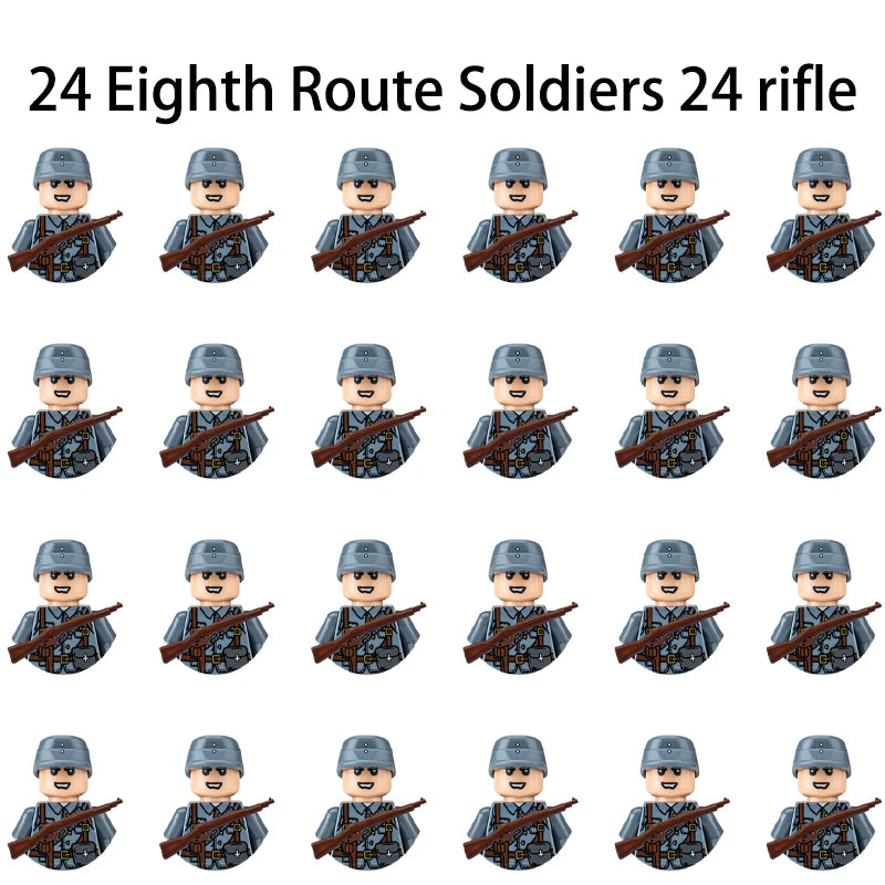 Military Building Block Character – World War II Soldier Mini Doll