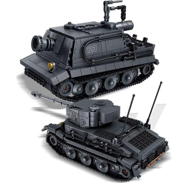 Tank Assault Mortar Model Building Blocks Set Hover Image