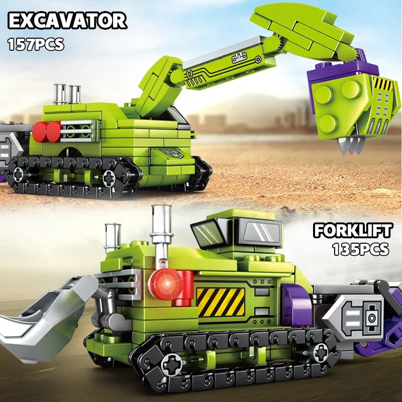 6-in-1 Deformation Car Assembly Building Blocks Set