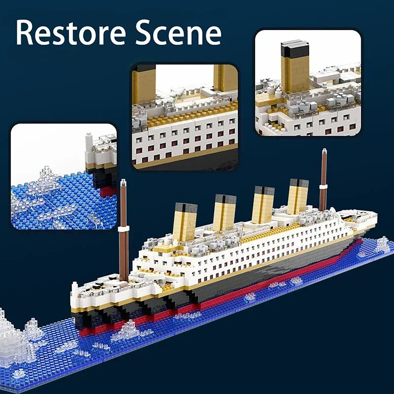 Cruise Ship Building Block Assembly Toy