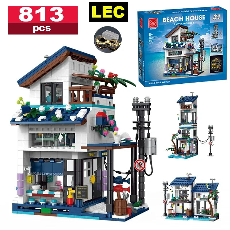 Japanese City Street View Building Block Set
