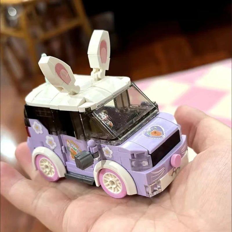 Rabbit Car Building Block Set DIY Cartoon Car Model