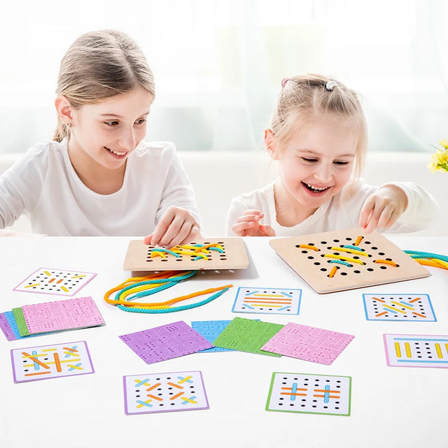 Kids Montessorri Threading Logical Thinking Game Main Image