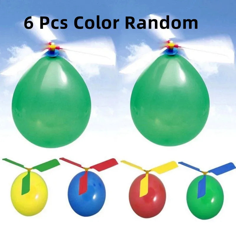 6PCS Air Balloon Helicopter Toy – Fun Outdoor Flying Game for Kids