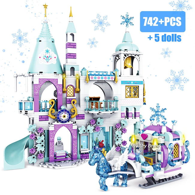 Princess Luxury Ice Castle Building Blocks Set Hover Image