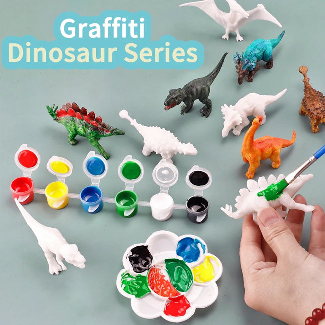 Unpainted DIY Dinosaur Painting Kit Main Image