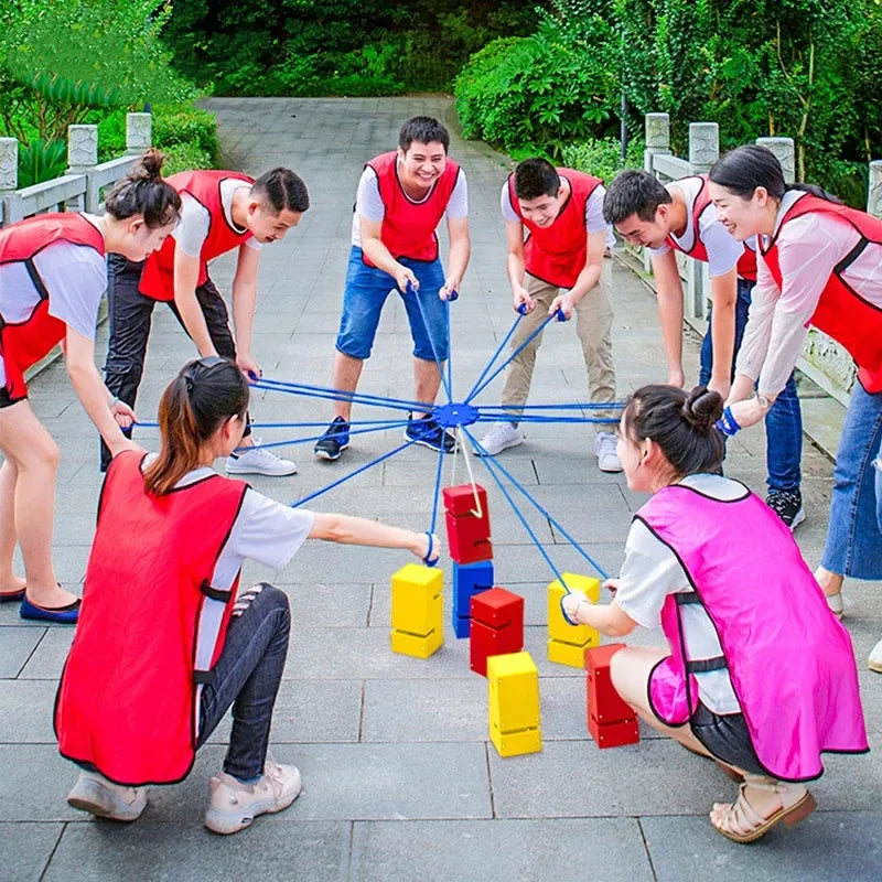 Building Tower Together – Team Collaboration & Outdoor Fun Game
