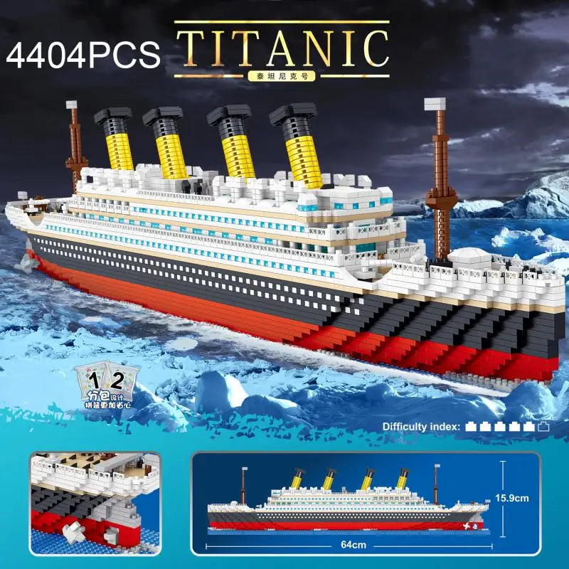 Titanic Building Blocks Cruise Ship Model Kit