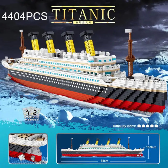 Titanic Building Blocks Cruise Ship Model Kit Hover Image