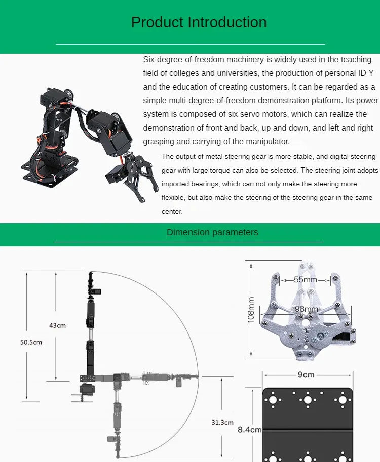 6-DOF Robotic Arm DIY Kit