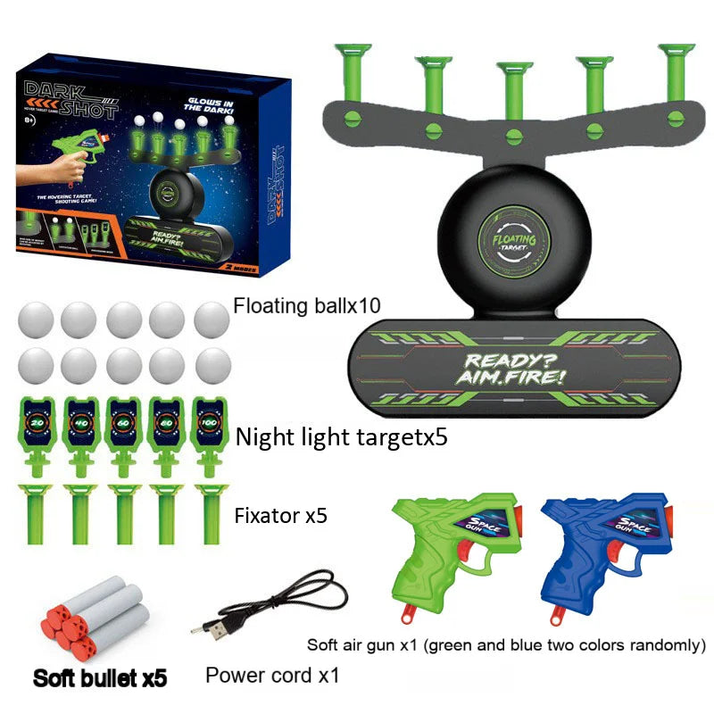 Tactical Luminous Electric Floating Dart Board – Kids Airsoft Shooting Game