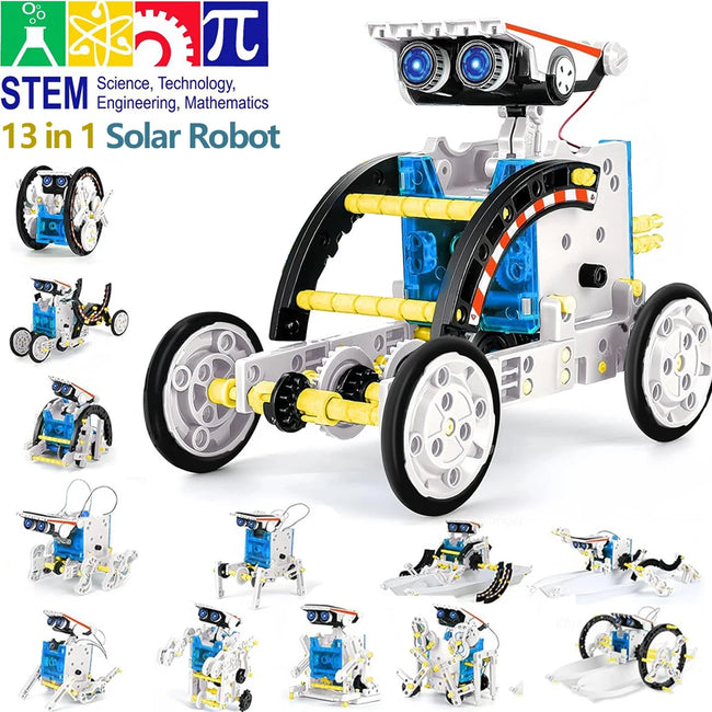 13-in-1 Solar Robot Kit – DIY STEM Educational Toy Hover Image