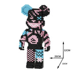 DIY Cartoon Mini Love Violent Bear Bearbrick Model