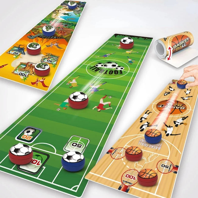 Interactive Bowling & Curling Mat Game – Fun Football-Inspired Family Toy Hover Image