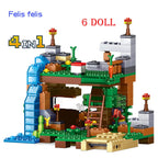 Small Village Jungle Treehouse & Cave Building Blocks Set