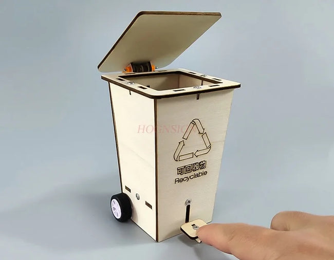 DIY Flip Trash Can STEM Science Toy Hover Image