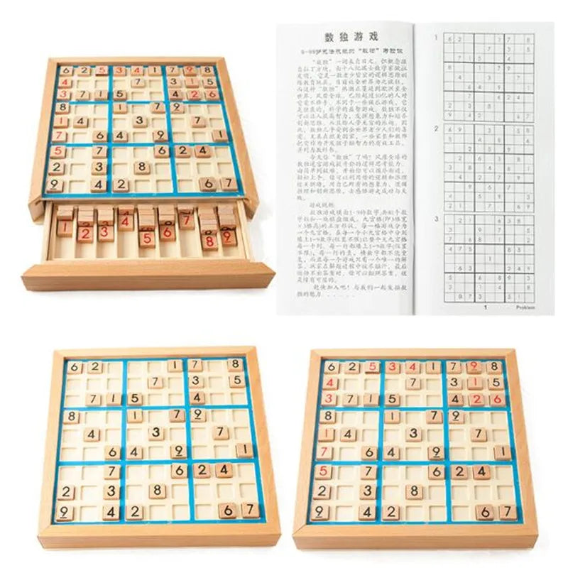 Sudoku Crosswords Montessori Wooden Educational Digits Logic Game