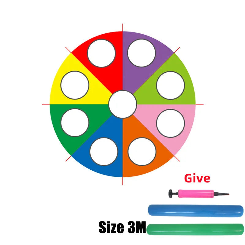 Multi-Person Interaction Rainbow Umbrella Parachute Game