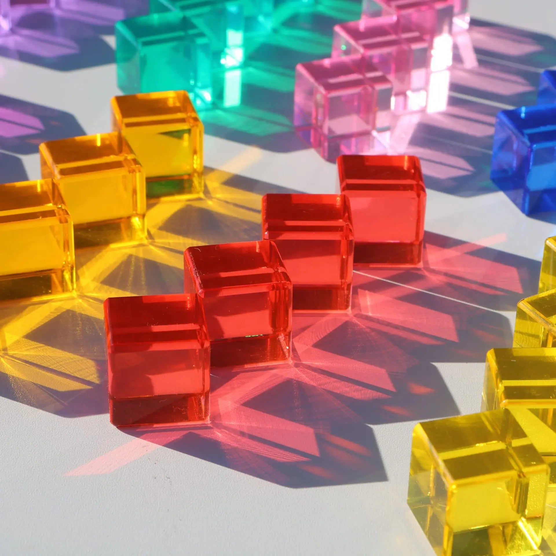 Acrylic Stacked Cube Building Blocks