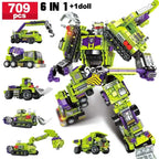 6-in-1 Deformation Car Assembly Building Blocks Set