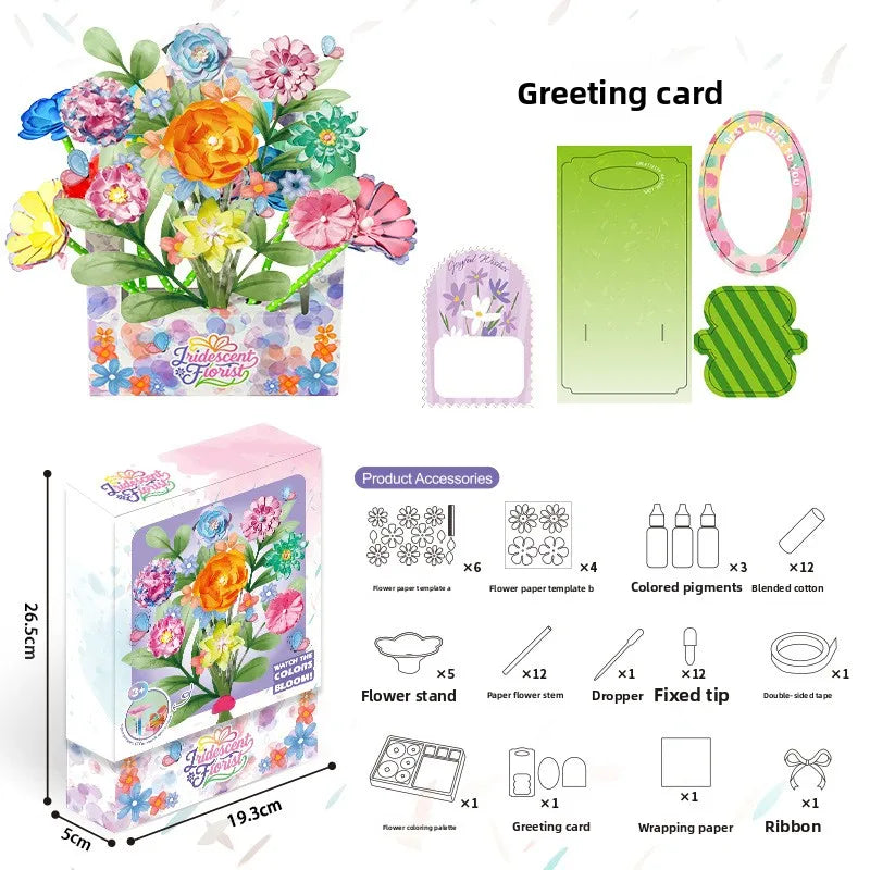 Color Flowers DIY Decoration Building Blocks Set