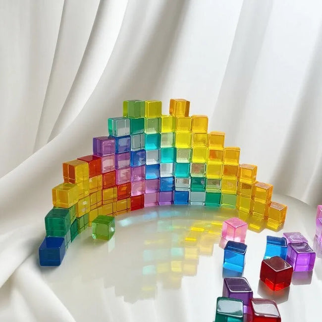 Acrylic Stacked Cube Building Blocks Hover Image