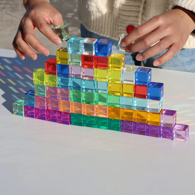Acrylic Stacked Cube Building Blocks Main Image