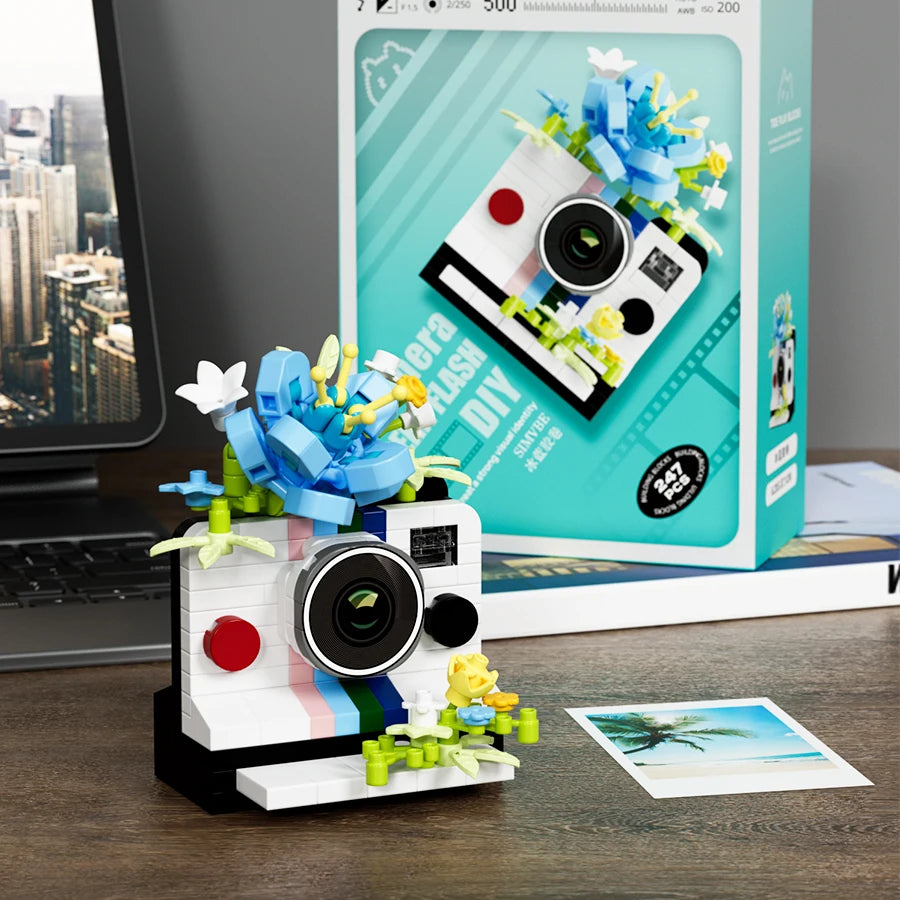 Creative Camera & Flowers Building Blocks DIY Kit