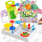 Color Flowers DIY Decoration Building Blocks Set
