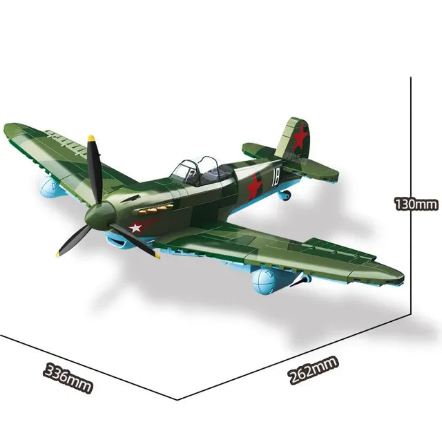 Military Army World War II & SWAT Soldiers Aircraft Fighter Building Blocks Set
