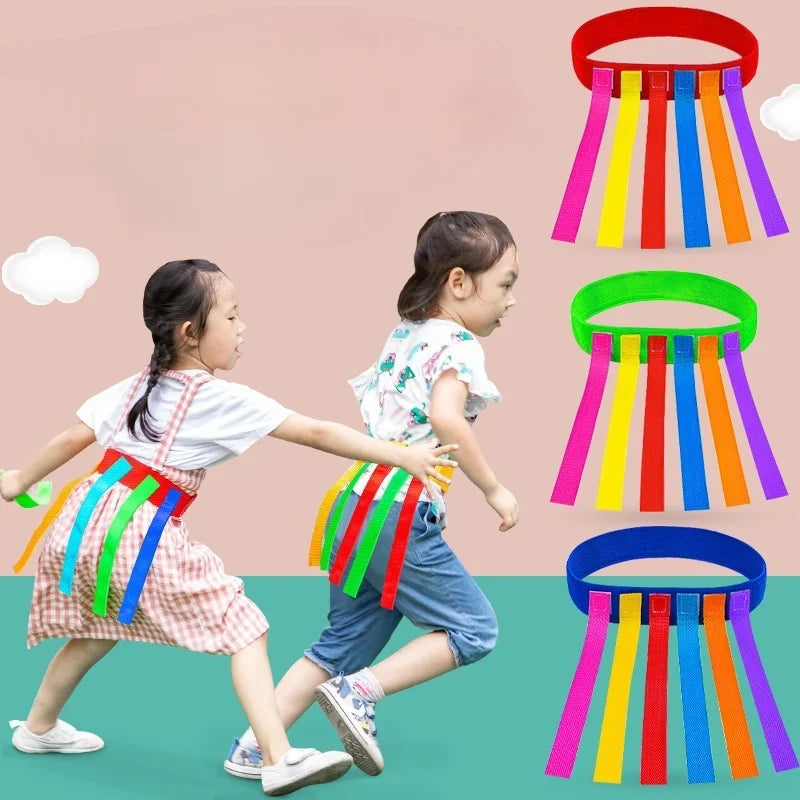 3pcs Children’s Outdoor Funny Game Toy Belt – Catching Tail Game