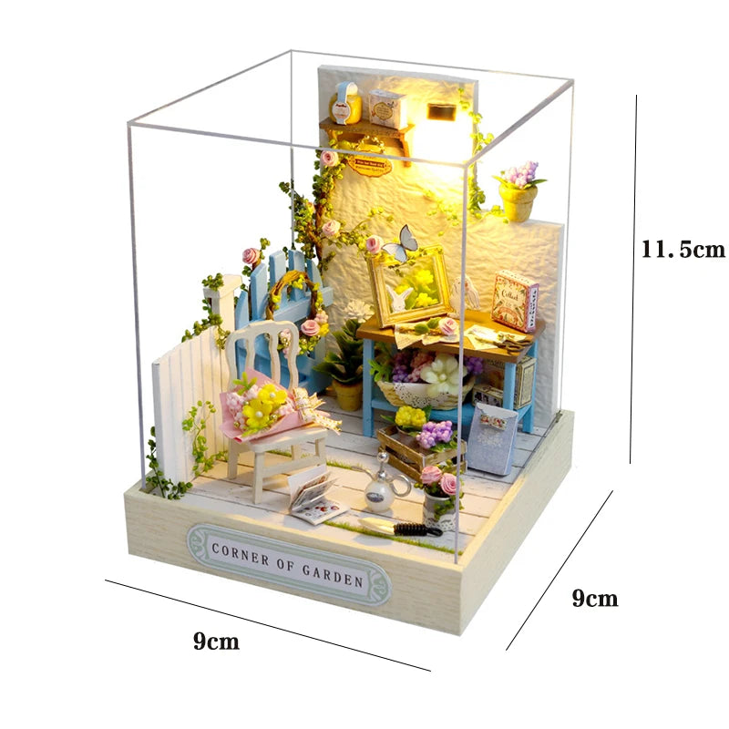 Mini Doll House Kit DIY Flower House