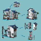 Japanese City Street View Building Block Set