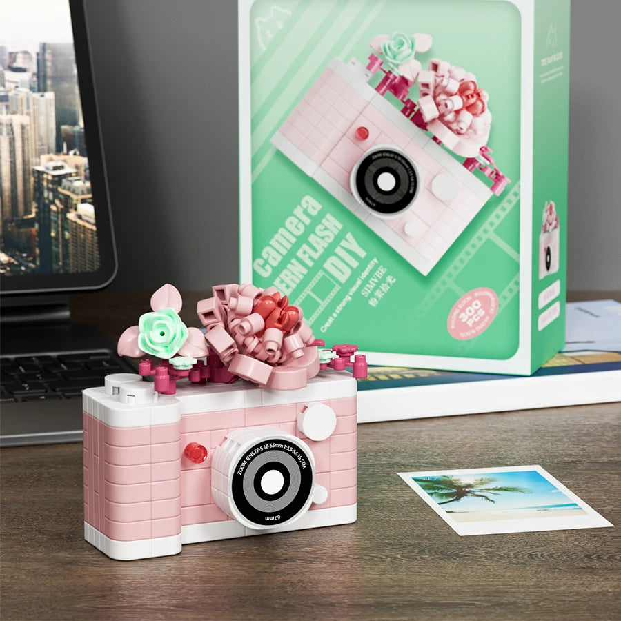 Creative Camera & Flowers Building Blocks DIY Kit