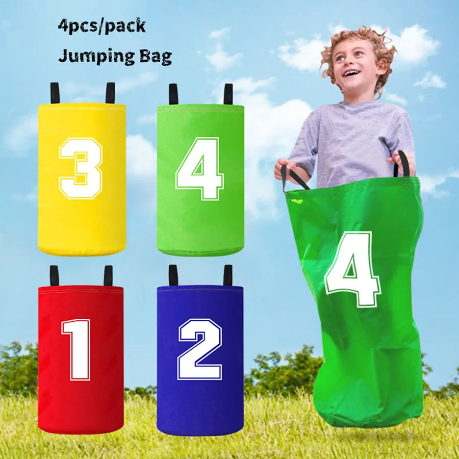 4pcs Colorful Kids Jumping Bags – Fun Outdoor & Indoor Field Game Set