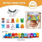 Montessori Farm Train & Surprise Party Set for Toddlers