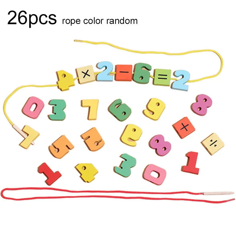 Wooden Montessori Educational DIY Stringing & Threading Toy Set