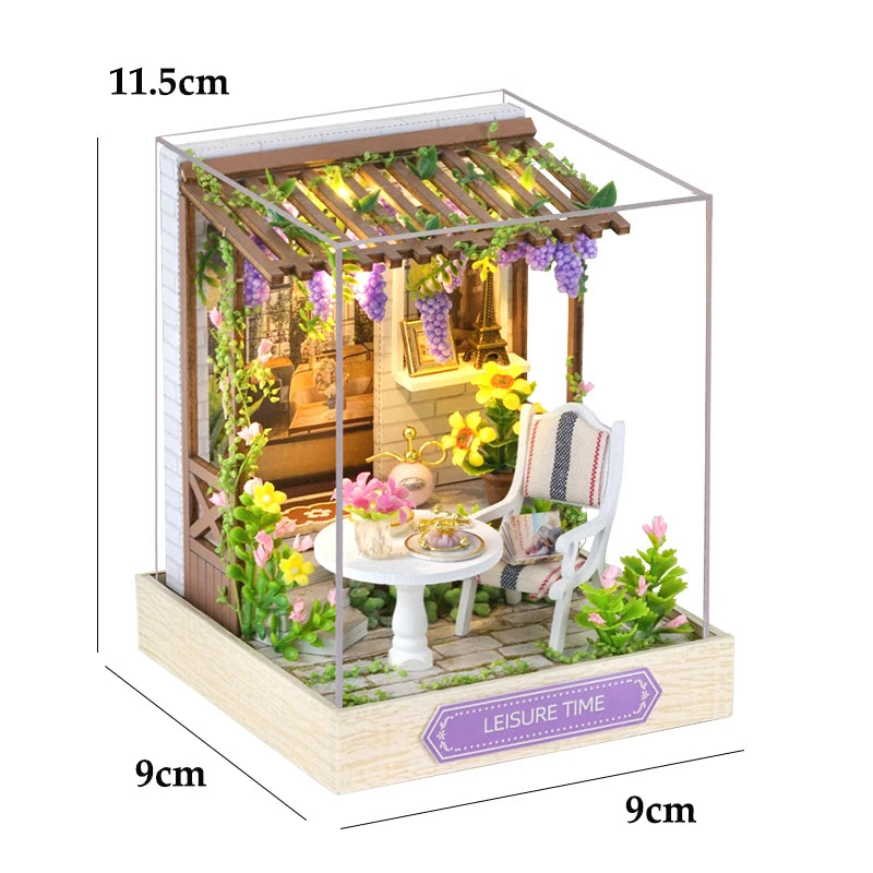 Mini Doll House Kit DIY Flower House